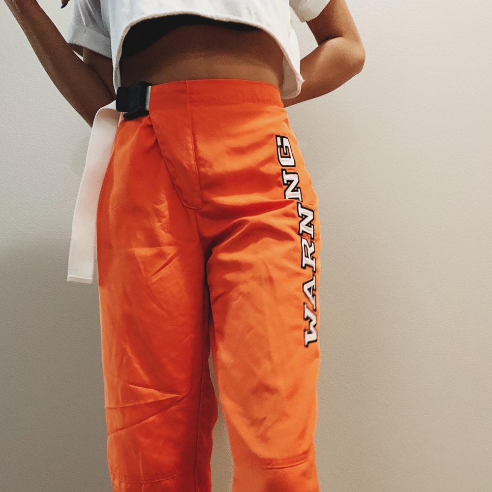 Fashion nova “Warning you now flight pants”